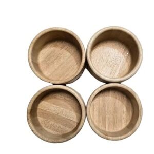 Dolphin Brand Beechwood Bowl‎ made in Thailand Lot Of 4